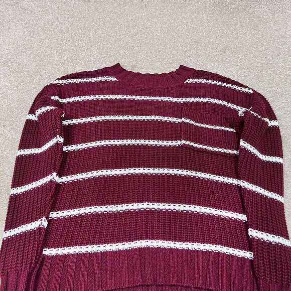 American Eagle Outfitters Sweater Red White Striped Long Sleeve Pullover Size XS - Picture 6 of 11